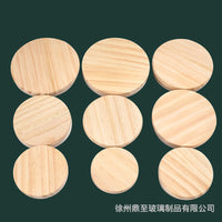 Pine Wood Lid for Silicone Cups, Mugs, and Storage Jars - Round or Straight Edge