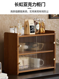 Desktop Stackable Cup Storage Rack with Pull-Out Trays for Tea Cups and Coffee Mugs