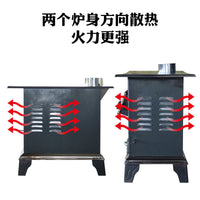 Cast Iron Wood Burning Stove for Indoor Outdoor Heating