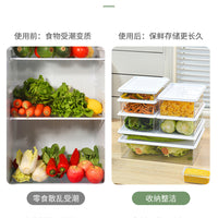Stackable Refrigerator Storage Bins with Lids - Clear Food Organizer for Fridge and Pantry