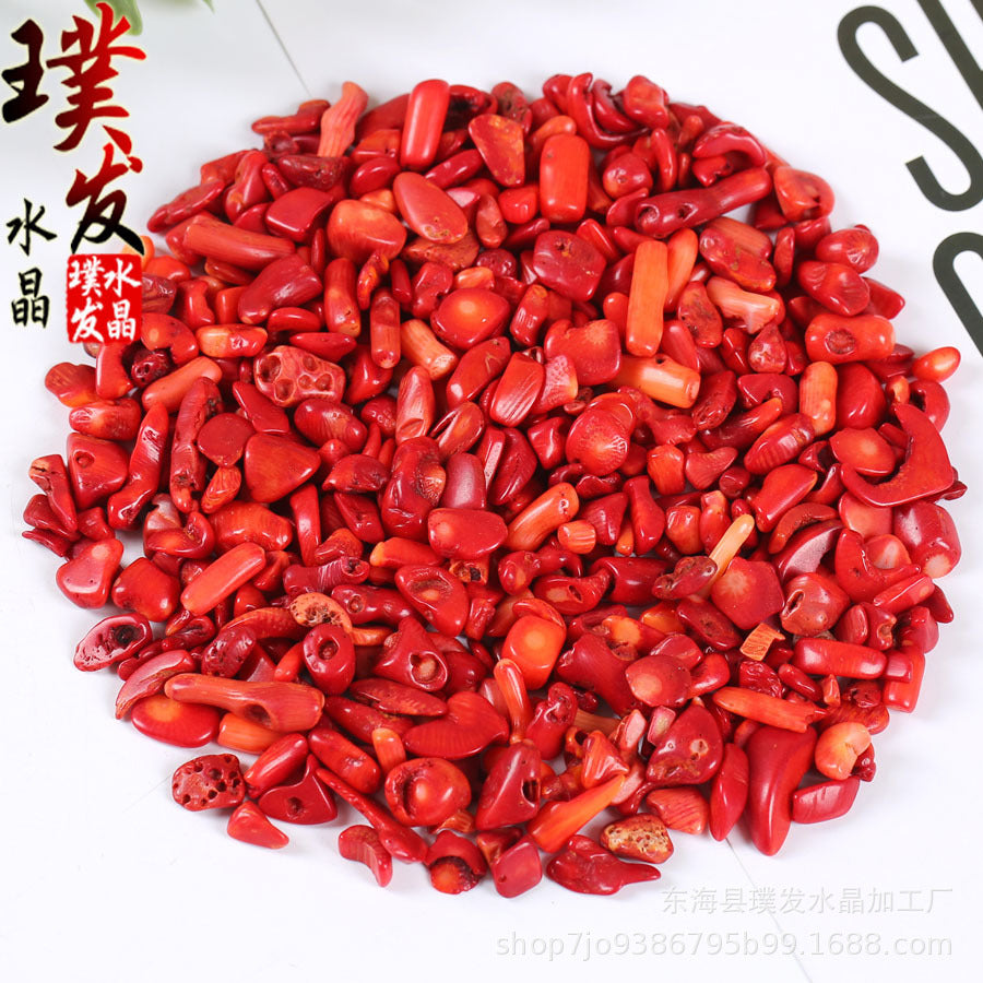 Artificial Red Coral Gravel for Aquarium Landscaping and Decoration