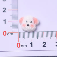 Cute Cartoon Simulation Dog Head Perforated Resin Accessories DIY Handmade Creative Bracelet Beaded Material