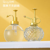 Vintage Embossed Glass Spray Bottle for Gardening and Home Use
