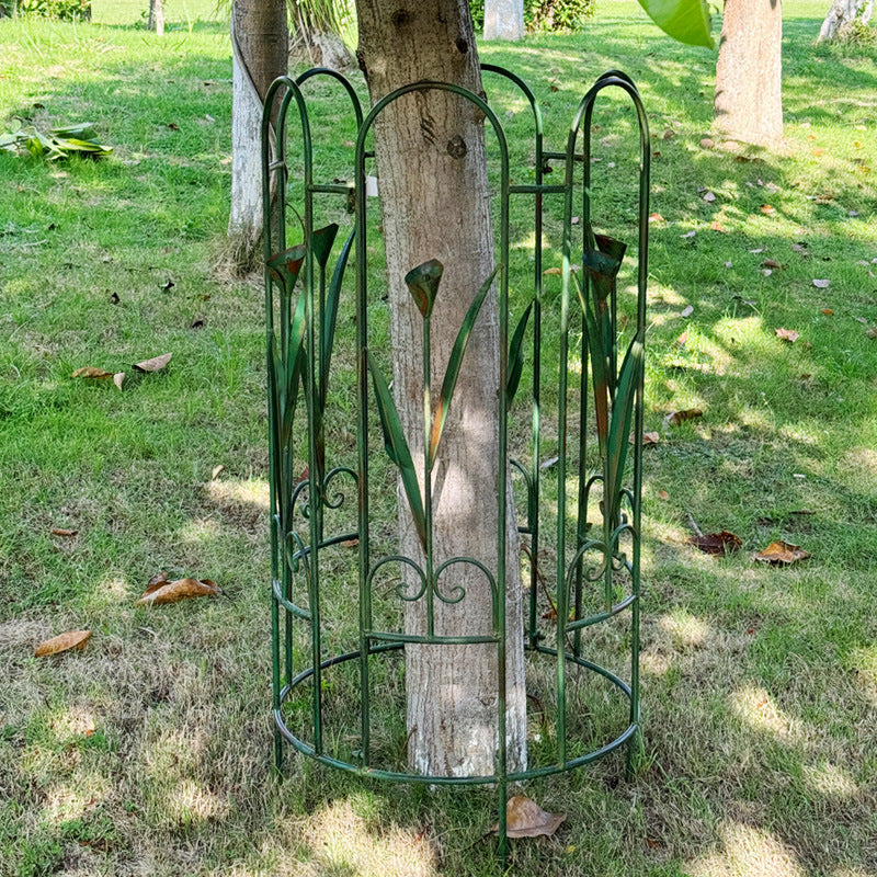 Outdoor Wrought Iron Round Trellis for Climbing Plants Garden Arch