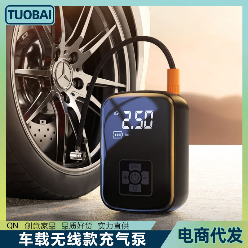 Portable Car Tire Inflator with Automatic Shut-off for Vehicle and Outdoor Use