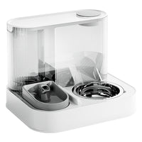 Automatic Pet Feeder and Water Dispenser with Stainless Steel Bowls for Cats and Small Dogs