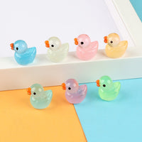 Luminous Resin Mini Duck Chick Eggshell Figurines for DIY Crafts & Gifts