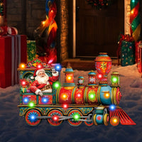 3D Luminous Christmas Santa Snowman Yard Stake Garden Holiday Party Decoration
