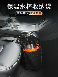 Premium Car Seat Organizer with Insulated Cup Holder for Travel