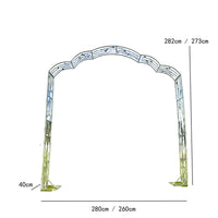 Garden Iron Archway for Climbing Plants, Roses, Grapes, and Wisteria - Decorative Outdoor Trellis