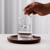 Japanese Style Crystal Glass Sake Decanter with Ice Chiller