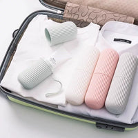 Portable Travel Toothbrush Cup Set for Home, Dorm, and Outdoor Use