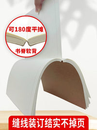 Lay-Flat Kraft Paper Notebook for Study and Homework, A4/A5 Stitched Binding