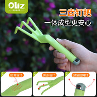 Gardening Hand Tools Set: Plastic Trowel and 3-Prong Rake for Soil Digging and Beachcombing