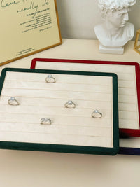 Multi-functional Velvet Jewelry Display Tray with Magnetic Lid for Necklaces, Pendants, Rings