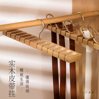 Solid Wood Belt Hanger for Closet Organization