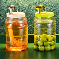 2025 Transparent Cold Water Pitcher with Faucet, Refrigerator Beverage Dispenser, Fruit Tea and Herbal Wine Container
