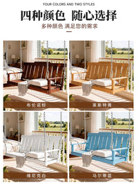 Indoor Wooden Hanging Swing Chair for Kids and Adults, Relaxing Hammock Basket for Living Room Balcony