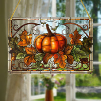 Halloween Pumpkin Acrylic Suncatcher Outdoor Window Decor Garden Home Ornament