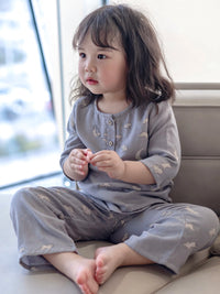 BabyStormi Bamboo Cotton Gauze 3/4 Sleeve Pajama Set for Toddlers