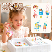 Kids Glitter Sand Art DIY Kit with Painting Glue and Creative Ornaments