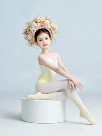 Girls' Gradient Ballet Leotard Dance Practice Gymnastics Outfit