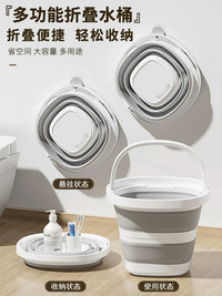 Foldable Portable Plastic Bucket for Home, Travel, Outdoor, Fishing, Car Use