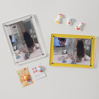 DIY Acrylic Magnetic Photo Frame for Instant Prints - 3, 4, 5 Inch Transparent Display