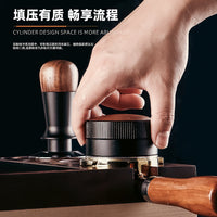 Self-Leveling Coffee Distributor and Tamper with Adjustable Height, Stainless Steel, Non-Slip Base