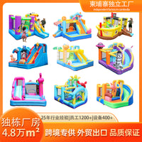 Dr. Piggy Small Inflatable Castle with Slide for Kids, Indoor and Outdoor Use