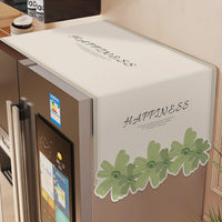 Floral Cream Style Refrigerator Oven Top Cover Towel Dustproof Washing Machine Cover
