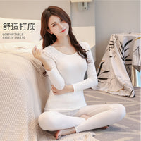 Women's Modal Thermal Underwear Set Thin Long Sleeve Top & Bottoms Plus Size
