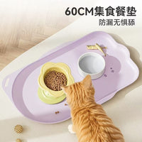 Waterproof Non-Slip Pet Feeding Mat for Cats and Dogs, Food Bowl Placemat