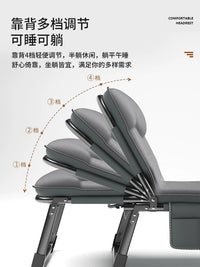 Foldable Single Bed for Office Nap, Home Use, Portable Camping Cot, Simple Siesta, Multi-functional Recliner for Accompanying Patients