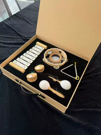 Orff Wooden Percussion Instrument Set for Kids, Musical Enlightenment Teaching Gift Box for Beginners