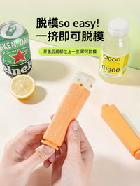 MOVMA Silicone Ice Cube Tray for Long Ice Sticks, Food-Grade DIY Ice Bar Mold for Refrigerator