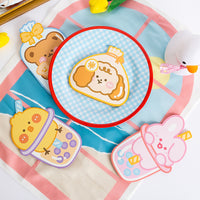 Cute Bear and Dog Cartoon Greeting Cards for Birthdays and Messages