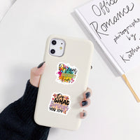 English Graffiti Motivational Quotes Sticker Roll for DIY Journals & Stationery Decoration