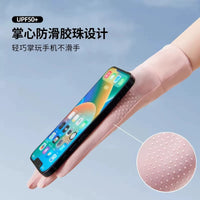 Women's Ice Silk UV Protection Gloves for Summer Driving Cycling with Touchscreen