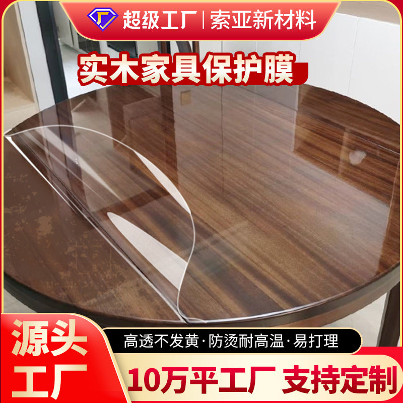 Furniture Protective Film for Tables and Countertops, Thickened Transparent Self-Adhesive