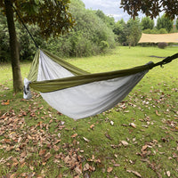 Outdoor Mosquito Net Hammock with Quick Setup, Anti-Roll Nylon Taffeta Swing for Camping & Leisure