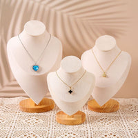 Wooden Mannequin Necklace Display Stand for Jewelry Store Window and Countertop