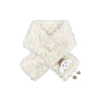 Japanese Style Lamb Wool Plush Cross Scarf for Women, Winter Warm Neck Warmer for Students and Couples