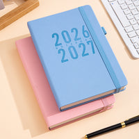 Undated Daily Planner Notebook, 365-Day Productivity Journal with English Pages