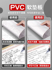 Deli Transparent PVC Soft Writing Pad for Students, A3/A4 Exam Board, Drawing Mat, Desk Protector