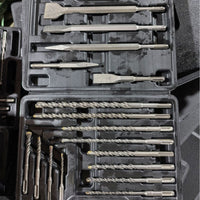 Rotary Hammer Drill and Chisel Bit Set for Concrete and Masonry, 7-17 Piece with Storage Case