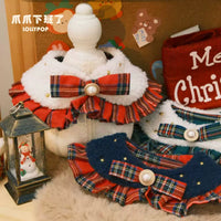 Classic Scottish Plaid Pet Scarf for Dogs and Cats - Lambswool Check Scarf for Christmas & New Year