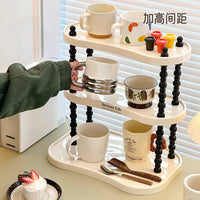 Luxury 2/3-Tier Coffee Mug & Teacup Storage Rack with Display Stand