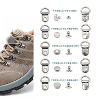 Shoelace Buckle Hooks for Outdoor Boots and Bags, Stainless Steel