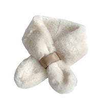 Plush Cross Scarf for Women, Korean Style Sweet Warm Neck Warmer for Winter